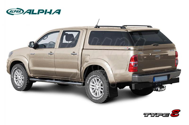 Hardtop ALPHA TYPE-E en fibra, con ventanas, imprimacin para Toyota Hilux Vigo 2005-2016