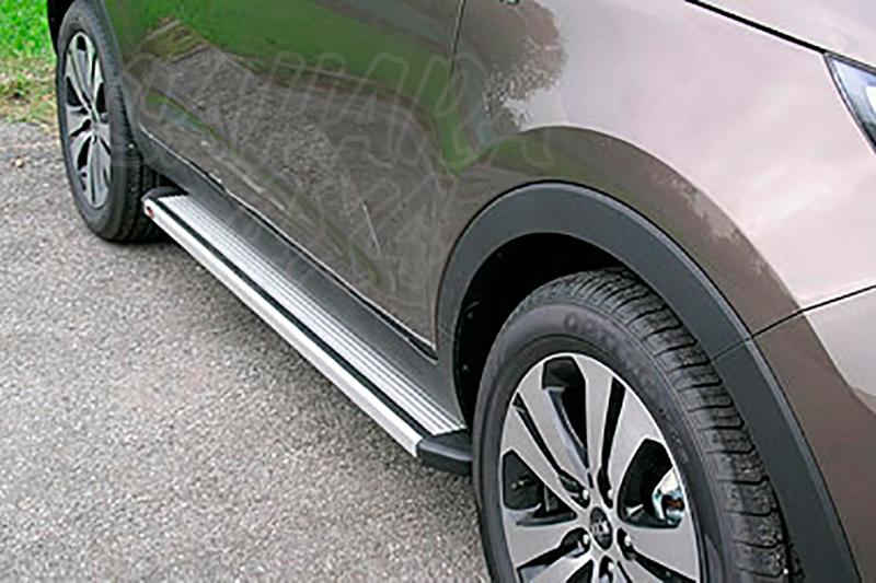 Estribos en plataforma de aluminio. Tipo STD para Kia Sportage 2010-2015