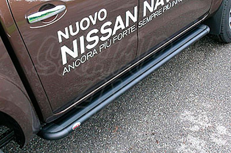 Side steps alum. Mod. S50 for Nissan Navara D23 - Colour Black. For Double cab