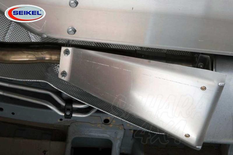 Skid plate for silencer for VW T6 2015- - Made from aluminium 5 mm