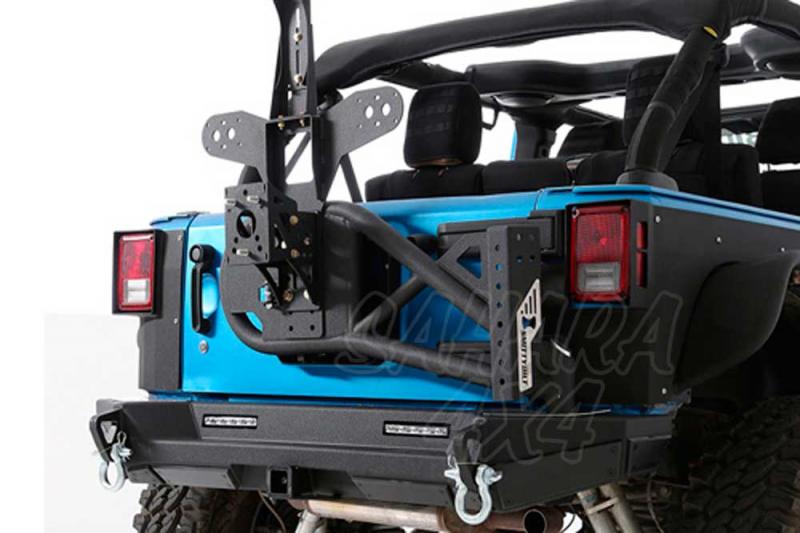 Parachoques trasero Gen2 con soporte de la rueda de repuesto - Wrangler JK 07 - 16 - Soporte de rueda avatible con porton