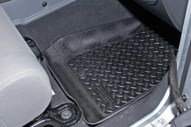 Molded Rubber Floor Trays front Jeep Wrangler JK  - Select your colour