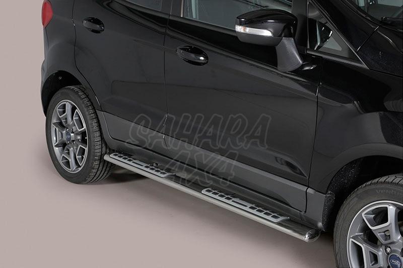 Side steps inox, oval section. Type DSP for Ford EcoSport 2014-2018