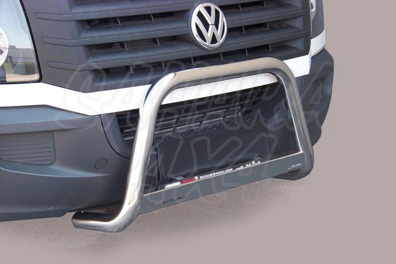 Defensa central inox 63mm con grabacin para Volkswagen Crafter 2011-