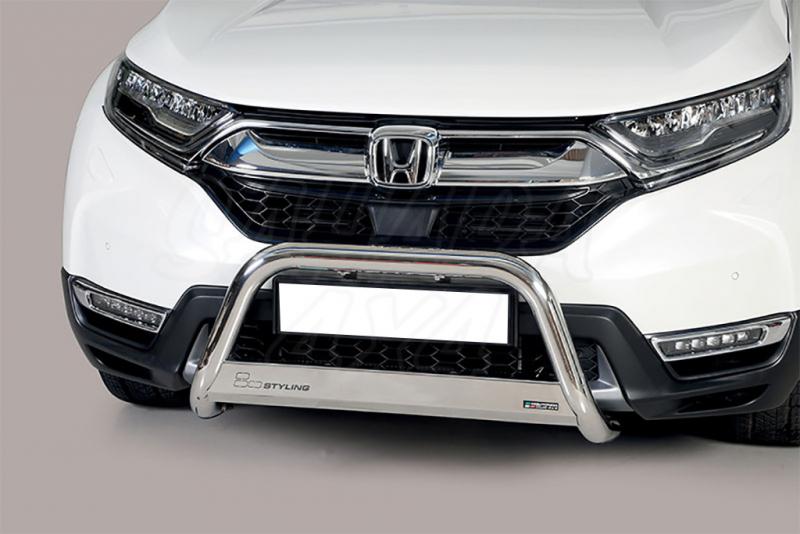 Defensa central inox 63mm con grabado para Honda CR-V 2019-