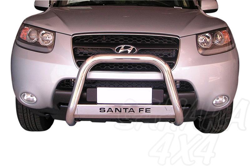 Defensa central inox 63mm con grabacin. Homologacin CE para Hyundai Santa Fe 2006-2010 - 