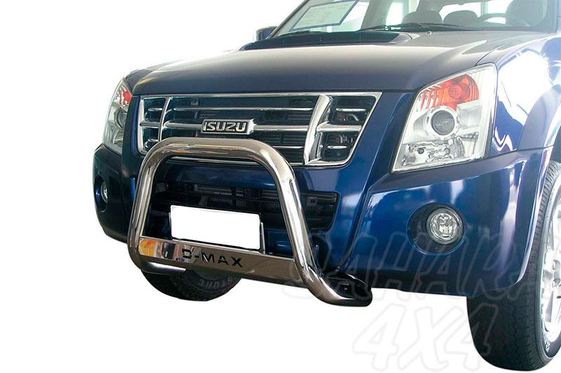 Defensa central inox 63mm con grabacin. Homologacin CE para Isuzu D-Max/Rodeo 07-12