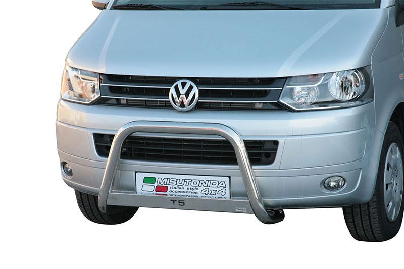 Defensa central inox 63mm con grabacin. Homologacin CE Vw Transporter T5 2010+ - Homologacin CE