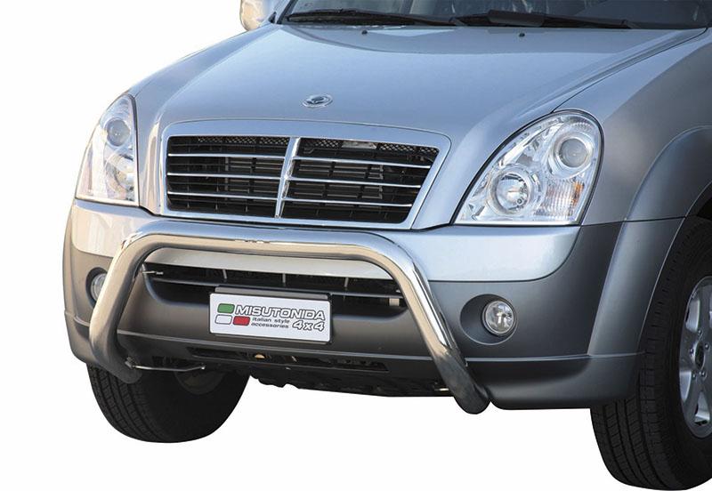 Front Bull Bar inox 76mm. CEE* for  SSangyong Rexton II 2006-2012
