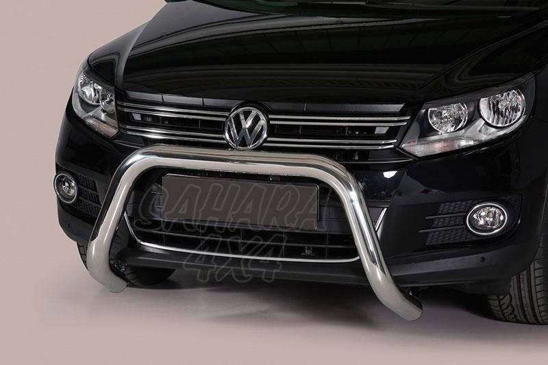 Defensa central inox 76mm sin traviesa. Homologacin CE para Volkswagen Tiguan 2011-
