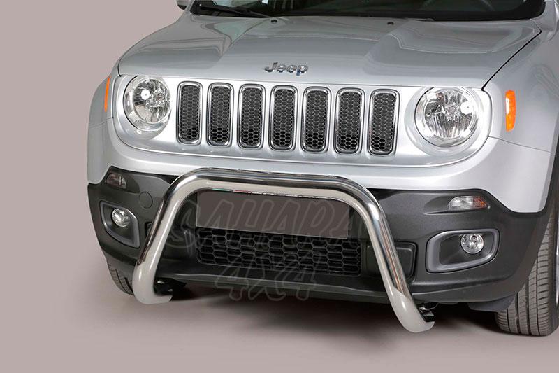 Front bull bar inox 76mm. CEE* for Jeep Renegade 2014-