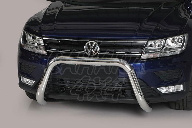Defensa central inox 76mm sin traviesa. Homologacin CE para Volkswagen Tiguan 2017-