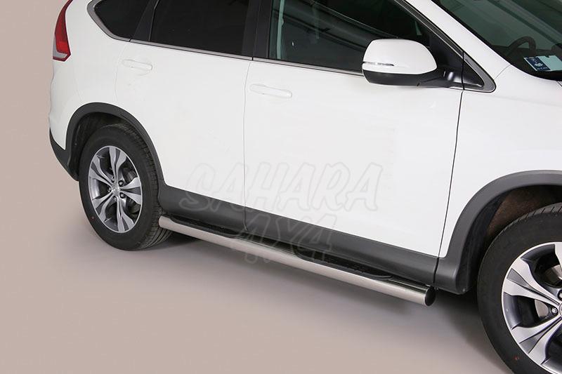 Estribos en tubo inox Ø76mm, con pisantes para Honda CR-V 2012-