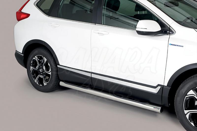 Estribos en tubo inox Ø76mm, con pisantes para Honda CR-V 2019-