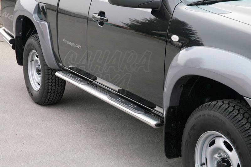 Pareja de estribos en tubo inox, seccin oval, con pisantes para Mazda BT-50 2006-2012 - (Mod. Freestyle)