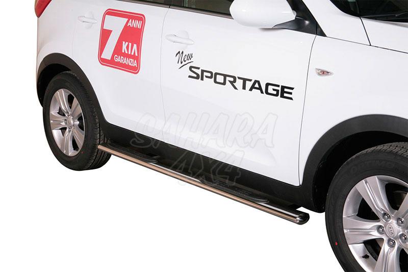 Estribos en tubo inox, seccin oval, con pisantes para Kia Sportage 2008-2010 - 