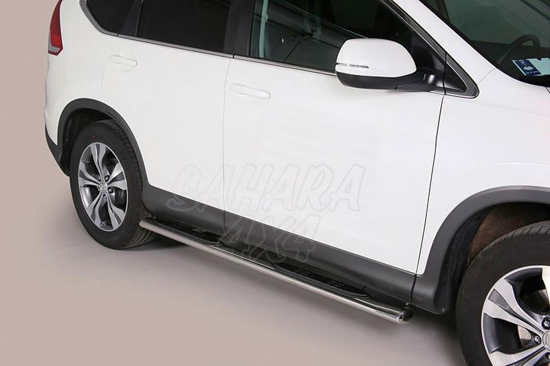 Estribos en tubo inox, seccin oval, con pisantes  para Honda CR-V 2012-