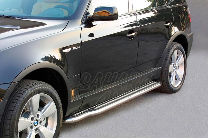 Estribos en plataforma con tubo inox 50mm para BMW X3 2003-2010 