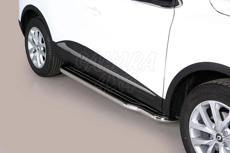 Estribos en plataforma con tubo inox Ø50mm para Renault Kadjar 2015-