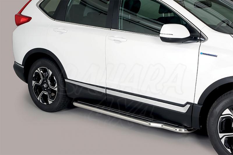 Estribos en plataforma con tubo inox Ø50mm para Honda CR-V 2019-