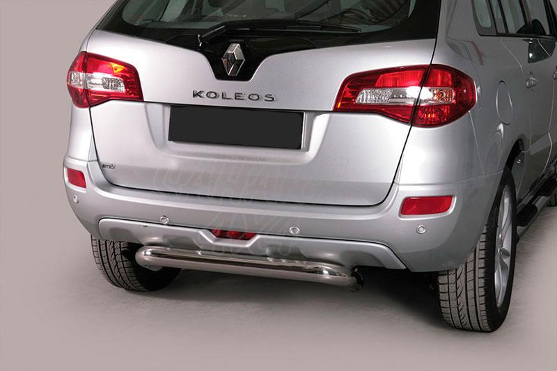 Protector central de parachoques trasero en tubo inox 76mm para Renault Koleos 2008- - 