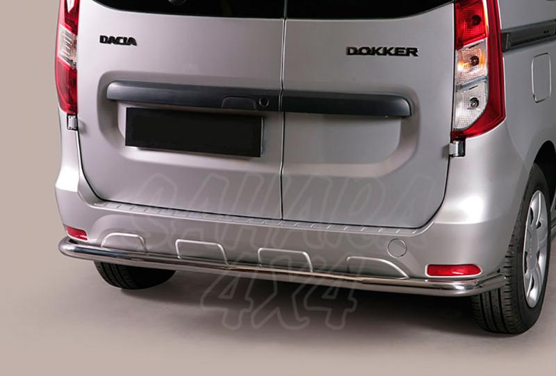 Protector de paragolpes trasero en tubo inox Ø63mm para Dacia Dokker 2012-