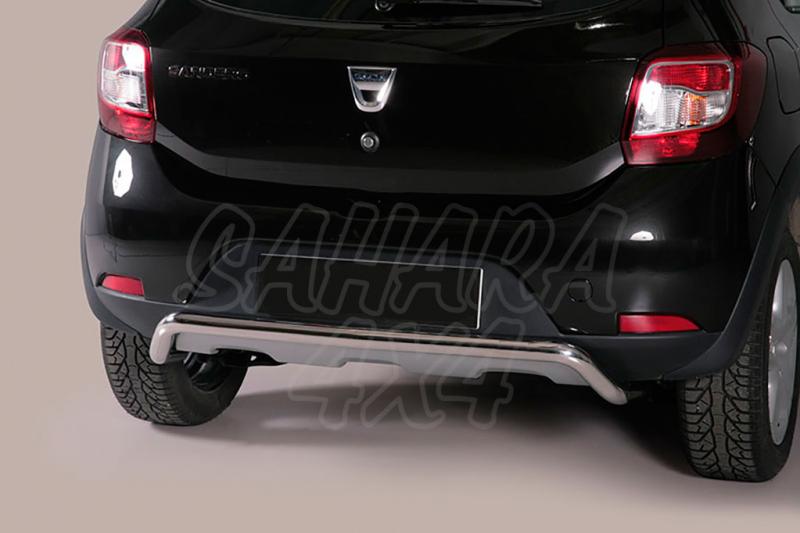 Protector de parachoques trasero en tubo inox 50mm para Dacia Sandero Stepway 2013-