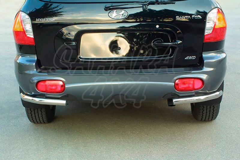 Protector inferior de esquinas traseras en tubo inox 50mm para Hyundai Santa Fe 2001-2006