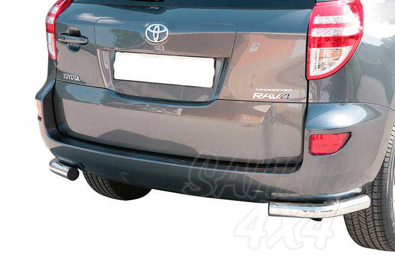 Protector inferior de esquinas traseras en tubo inox 63mm para Toyota Rav4 2009-2010