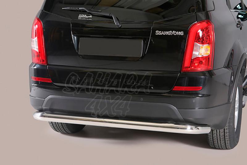 Rear bumper protection , Inox 76mm for SSangyong Rexton W 2013-