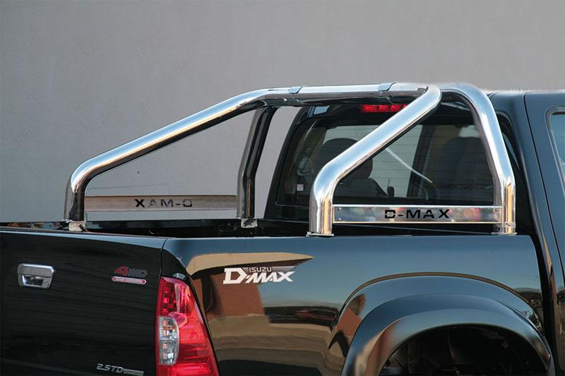 Rollbar en acero inox 76mm, con traviesa lateral para Isuzu D-Max/Rodeo 2002-2006 - 