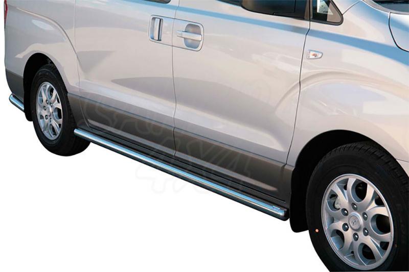 Side steps inox 63mm for Hyundai H1 2008-