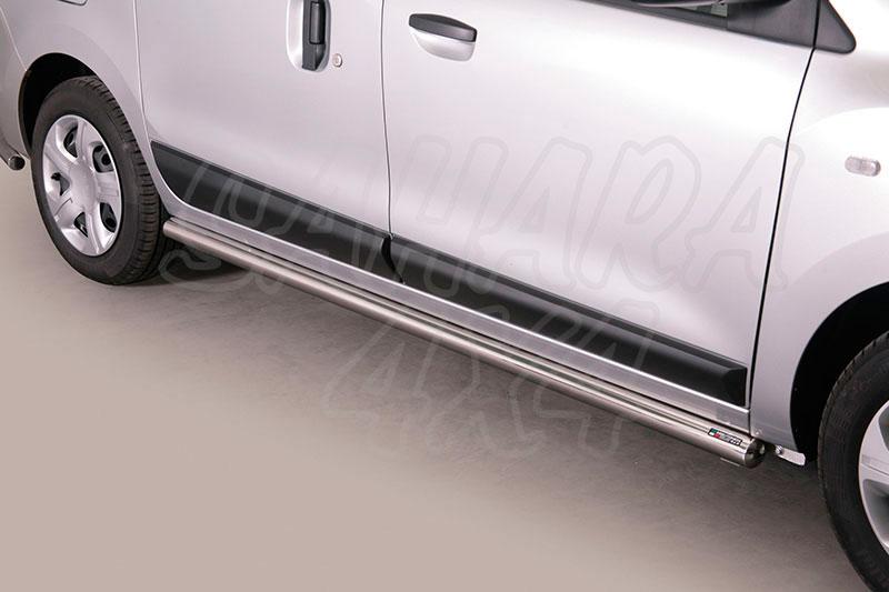 Estribos en tubo inox 63mm para Dacia Dokker 2012-