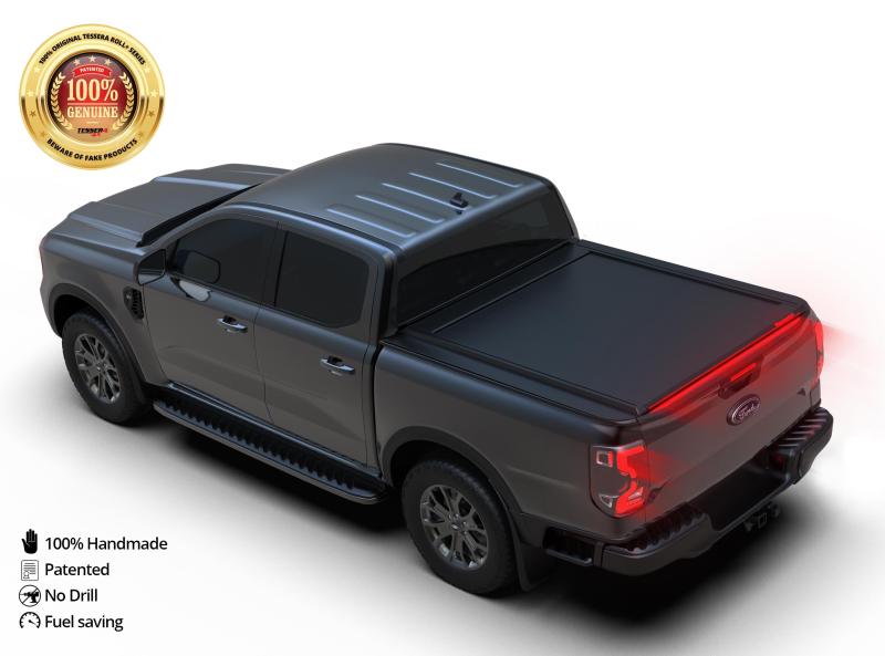 Tessera Roll+ Roller cover in Matt Black Ford Ranger Raptor 2023+ - Valid for Dual Cab