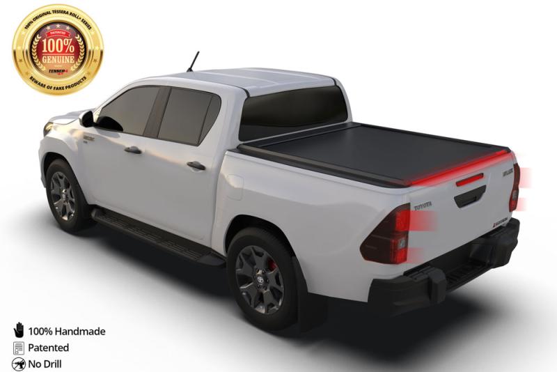 Persiana Tessera Roll+ persiana enrollable en Negro Mate Toyota Hilux Revo 2016+ - Valida doble Cabina