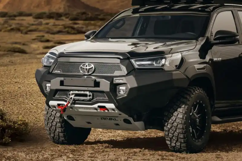 Toyota Hilux 2021- (inc. Invincible) RIVAL aluminum bumper w/ RIVAL grill w/ LED headlights