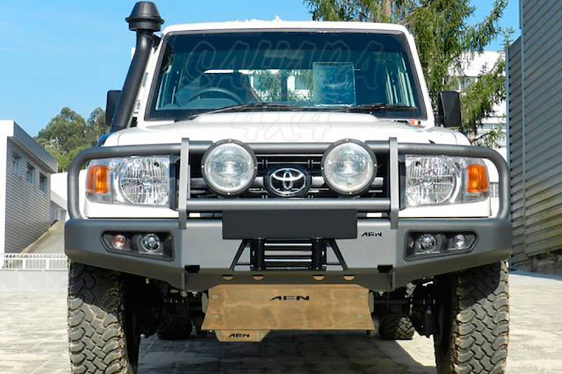 Parachoques frontal con base de cabestrante y faros de niebla integrados AFN para Toyota LandCruiser