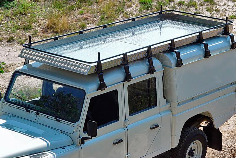 Baca de carga portaequipajes grande cerrada AFN para Land Rover Defender 130