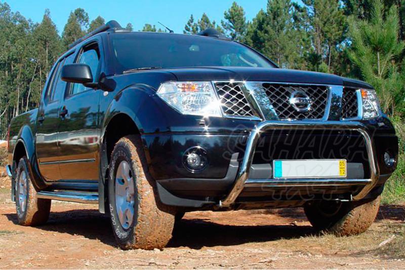Defensa central inox 60mm con tubo. Homologacin CE AFN para Nissan Navara D40/Pathfinder