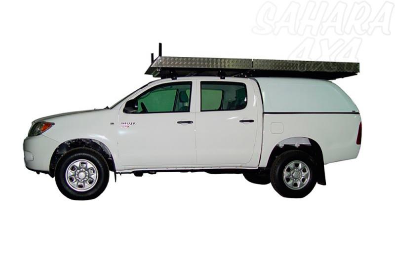 Baca de carga cerrada transitable en aluminio para cabina y hardtop para Toyota Hilux Vigo 05-16