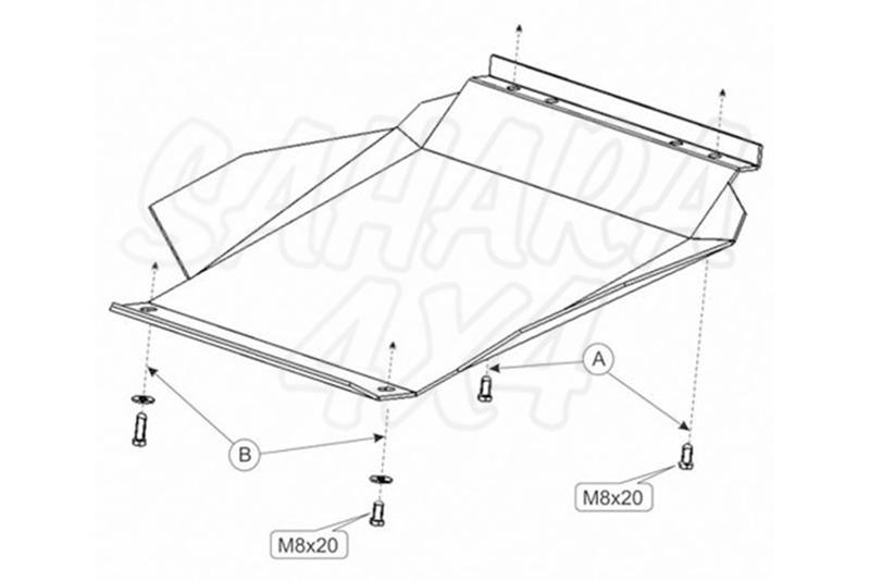 Proteccin de crter en acero 2mm para Toyota 4Runner 1987-1995
