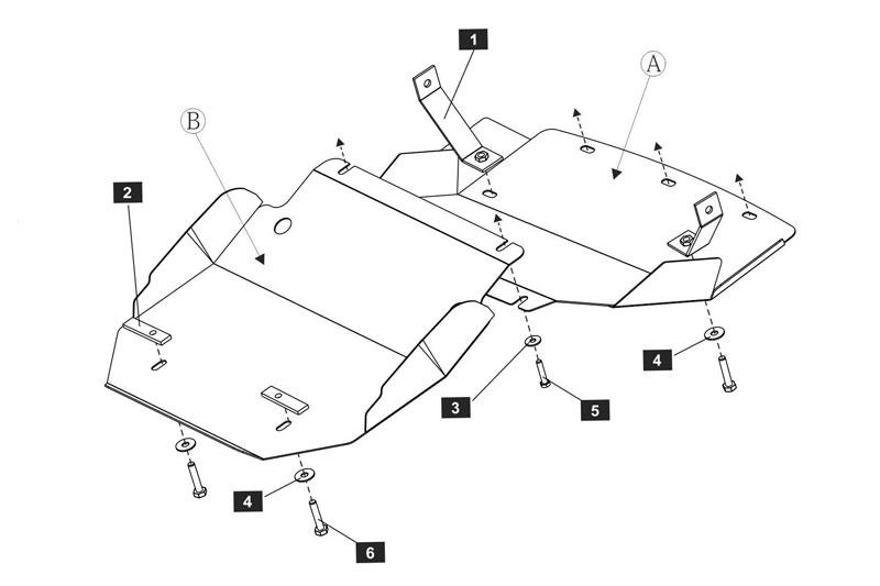 STEEL Skid plate Sheriff  Mitstubishi L400 Space Gear