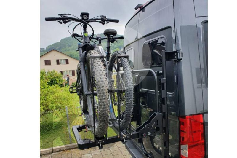 Soporte de 2 bicicletas basculante HD Completo con 2 guas