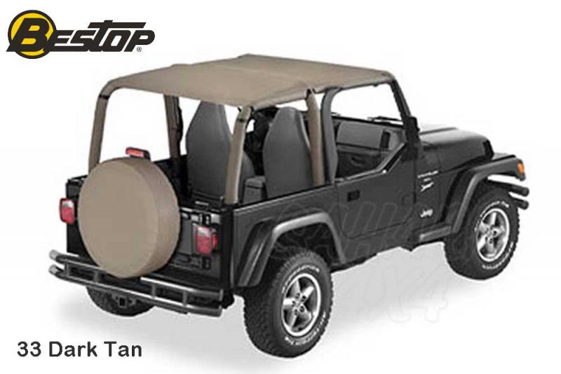 Safari Bikini Bestop Dark Tan colour for Jeep Wrangler TJ 96-02