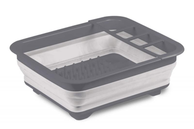 Escurridor plegable Kampa - Lavadero de cocina plegable rectangular gris