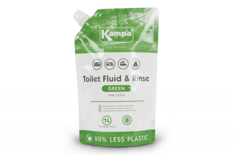 Bolsa ecolgica verde Kampa 1 Lts - Lquido WC y aclarante verde, 1 l