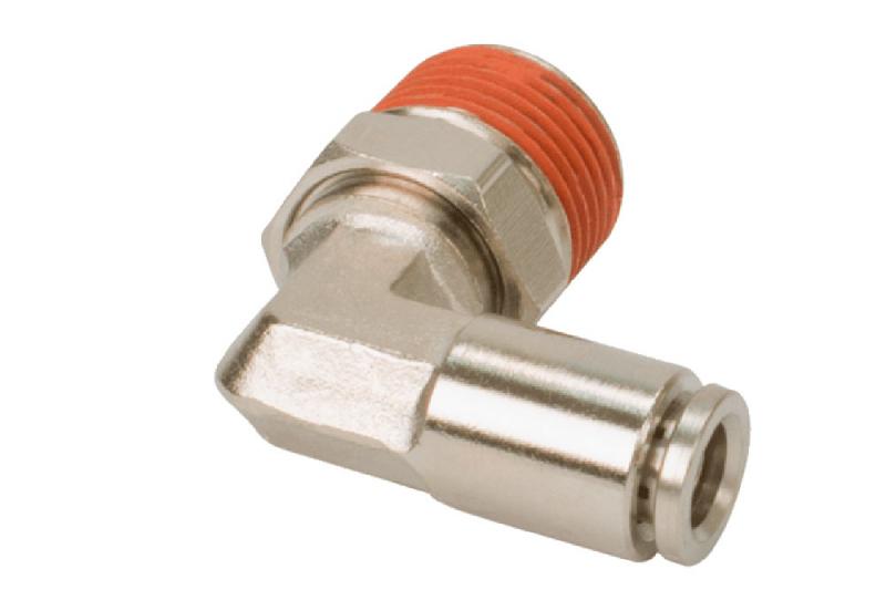 Conector 90  para tubo de 1/4 a rosca de 1/4 Macho