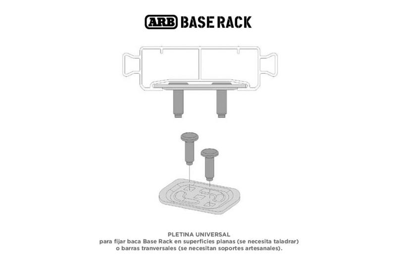 Pletina Universal para fijar Base Rack