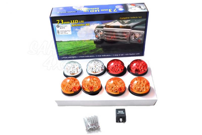 Defender LED Front & Rear Lamps 73mm