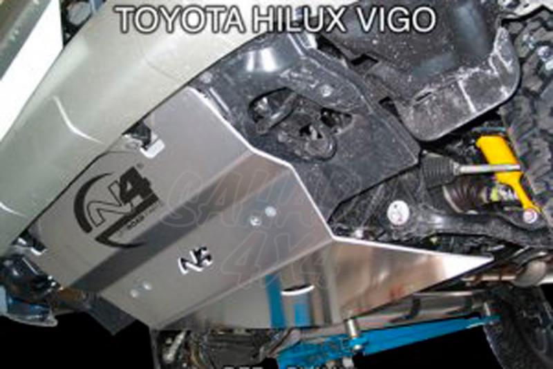 Protecciones N4 Duraluminio 8 mm para Toyota Hilux Vigo 2005-2016 - Protectores N4 fabricados en Duraluminio de 8mm.